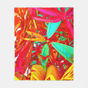 Abstraktes Muster in lebhaften Farben Fleecedecke