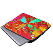 Abstraktes Muster in lebhaften Farben Laptopschutzhülle (Vorne Knopf)