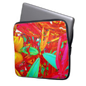 Abstraktes Muster in lebhaften Farben Laptopschutzhülle (Vorderseite Links)