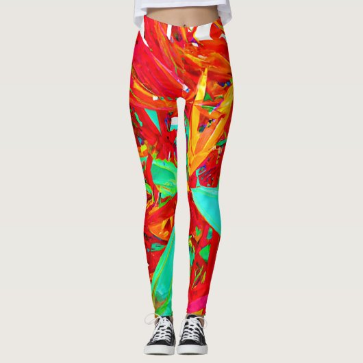Abstraktes Muster in lebhaften Farben Leggings (Vorderseite)