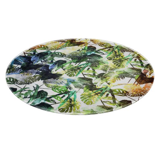 Abstraktes Muster in lebhaften Farben Schneidebrett (Ecke)