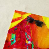 Abstraktes Muster in lebhaften Farben Strandtuch (Beispiel)