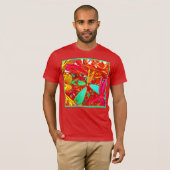 Abstraktes Muster in lebhaften Farben T-Shirt (Vorne ganz)