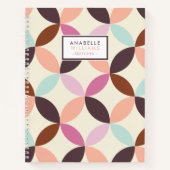 Abstraktes Muster in lustigen Farbkreisen Notizblock (Vorderseite)