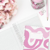 Abstraktes Muster in Pastellfarbe Wavy Notizblock