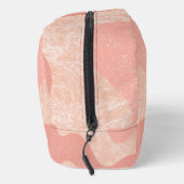 Abstraktes Muster in Pink- und Pfirsichfarben Waschbeutel (Rechts)