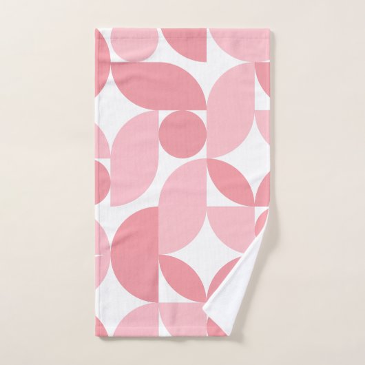 Abstraktes Muster in Rosa Badhandtuch Set (Handtuch)