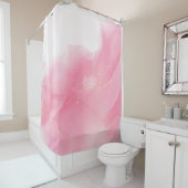 Abstraktes Muster in rosa Flüssig-Marmor Duschvorhang (Beispiel)