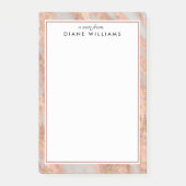 Abstraktes Muster in rosa Marmor Post-it Klebezettel (Vorderseite)