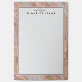 Abstraktes Muster in rosa Marmor Post-it Klebezettel