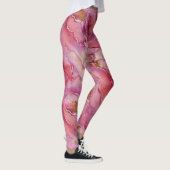 Abstraktes Muster in Rose Leggings (Rechts)