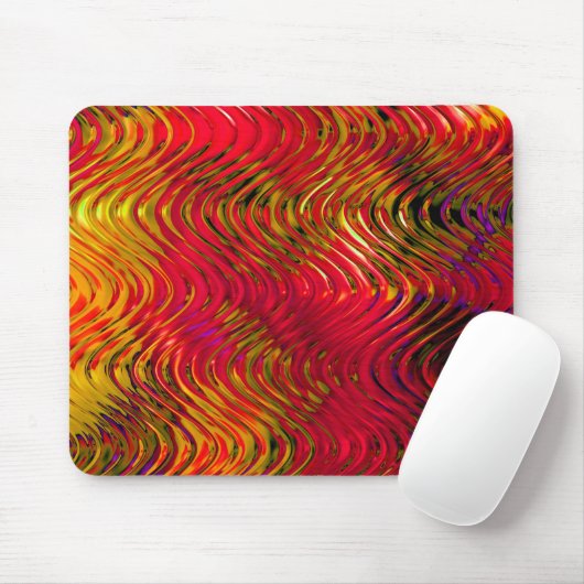 Abstraktes Muster in Rot Mousepad (Mit Mouse)