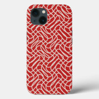 Abstraktes Muster in Rot und Creme