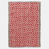 Abstraktes Muster in Rot und Creme Decke (Vorderseite Vertikal)