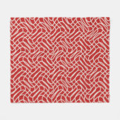 Abstraktes Muster in Rot und Creme Fleecedecke (Vorderseite (Horizontal))