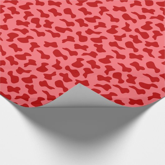 Abstraktes Muster in Rot und Rosa Geschenkpapier (Ecke)