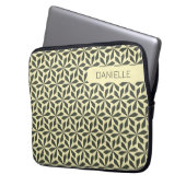 abstraktes Muster in Sandtönen Laptopschutzhülle (Vorderseite Links)