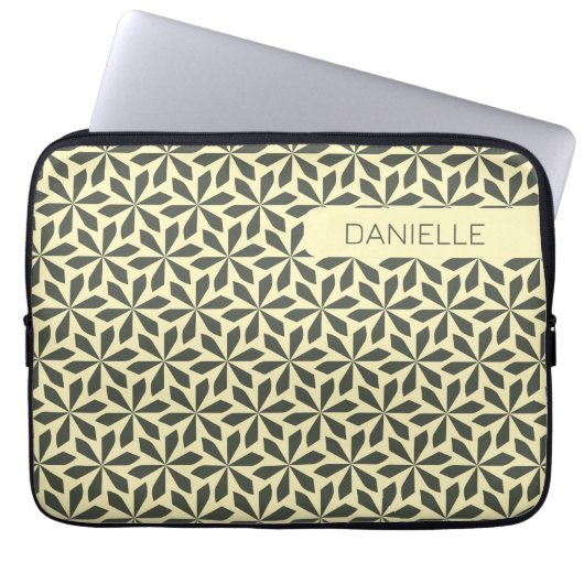 abstraktes Muster in Sandtönen Laptopschutzhülle (Vorderseite)