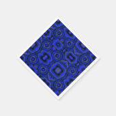 Abstraktes Muster in Schwarz und Indigoblau. Serviette (Ecke)