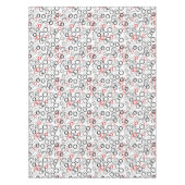 Abstraktes Muster in Schwarz und Rot Tischdecke (Vorderseite)