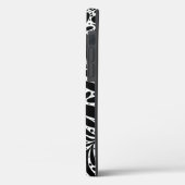 Abstraktes Muster in Schwarzweiß-Blätter Case-Mate iPhone Hülle (Rückseite / Links)