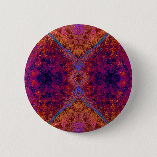 Abstraktes Muster in warmer Farbe Button (Vorderseite)