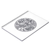 Abstraktes Muster in Zen-Gekritzel Art Notizblock (Linke Seite)