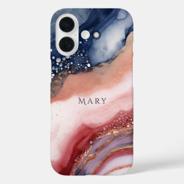 Abstraktes Muster iPhone Gehäuse. Individuelle Nam iPhone 16 Hülle