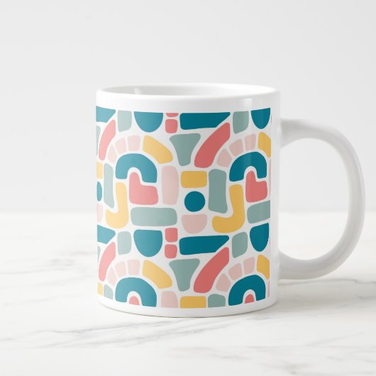 Abstraktes Muster Jumbo-Tasse (Rechts)