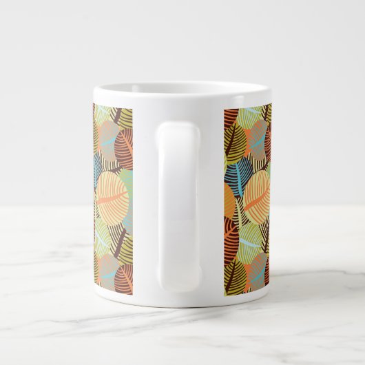 Abstraktes Muster Jumbo-Tasse (Rückseite)