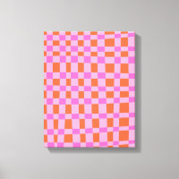 Abstraktes Muster karierter Formen in Rosa