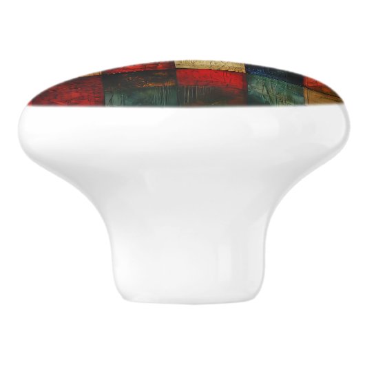 Abstraktes Muster Keramikknauf (Seitenansicht)