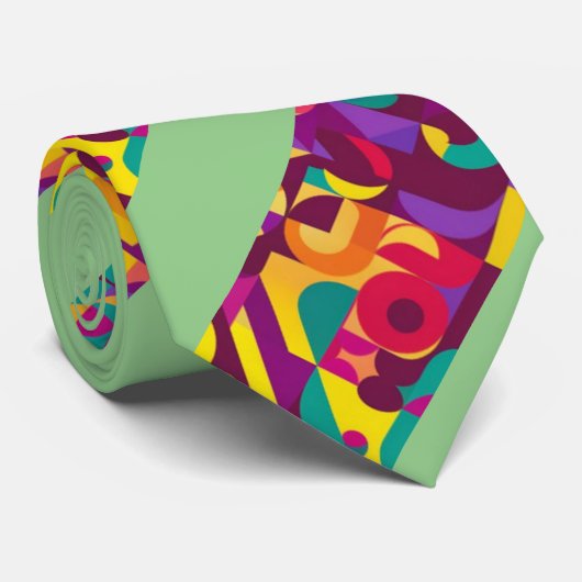 Abstraktes Muster Krawatte (Gerollt)