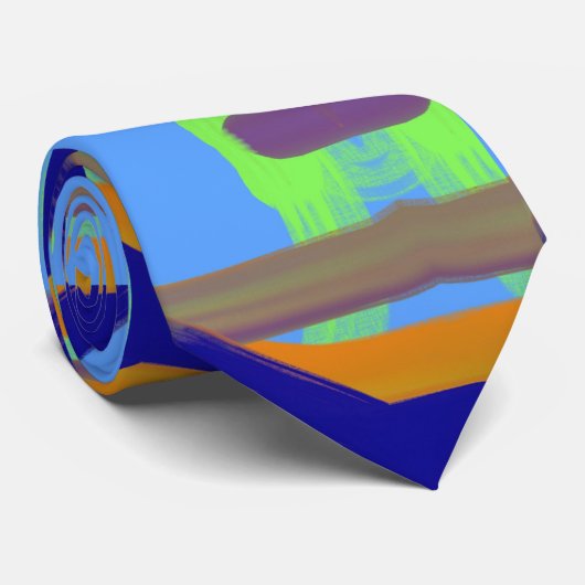 Abstraktes Muster Krawatte (Gerollt)