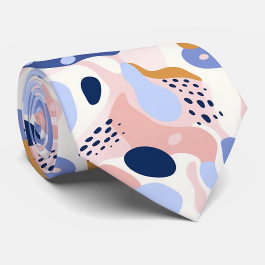 Abstraktes Muster Krawatte (Gerollt)