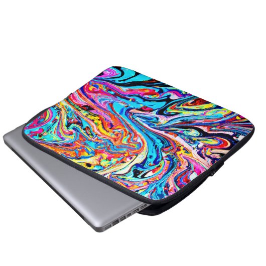 Abstraktes Muster Laptopschutzhülle (Vorne Knopf)
