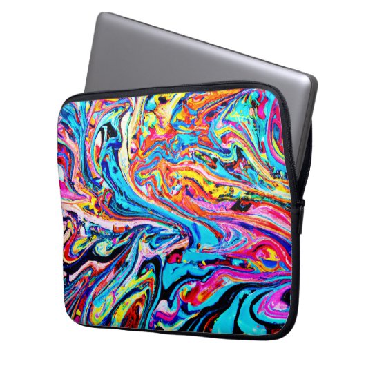 Abstraktes Muster Laptopschutzhülle (Vorderseite Links)