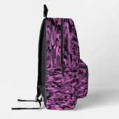 Abstraktes Muster Lila Bedruckter Rucksack (Links)