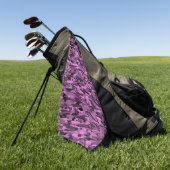 Abstraktes Muster Lila Golfhandtuch (Gras)
