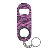 Abstraktes Muster Lila Mini Flaschenöffner (Rückseite)