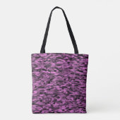 Abstraktes Muster Lila Schwarz Tasche (Rückseite)