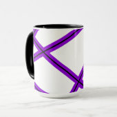 Abstraktes Muster - lila Tasse (Vorderseite Links)