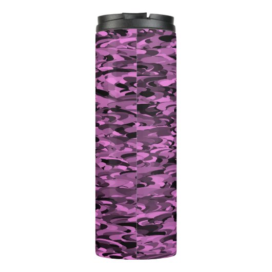 Abstraktes Muster Lila Thermosbecher (Rückseite)