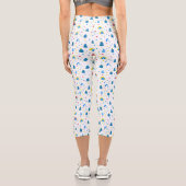 Abstraktes Muster mit Bäumen und Regenbogen Capri Leggings (Rückseite)