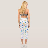 Abstraktes Muster mit Bäumen und Regenbogen Capri Leggings (Rückseite)
