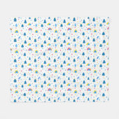 Abstraktes Muster mit Bäumen und Regenbogen Fleecedecke (Vorderseite (Horizontal))