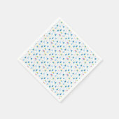 Abstraktes Muster mit Bäumen und Regenbogen Serviette (Ecke)