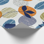 Abstraktes Muster mit Blätter und Formen Geschenkpapier (Ecke)