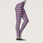 Abstraktes Muster mit blauem Swirl Leggings (Rechts)