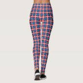 Abstraktes Muster mit blauem Swirl Leggings (Rückseite)